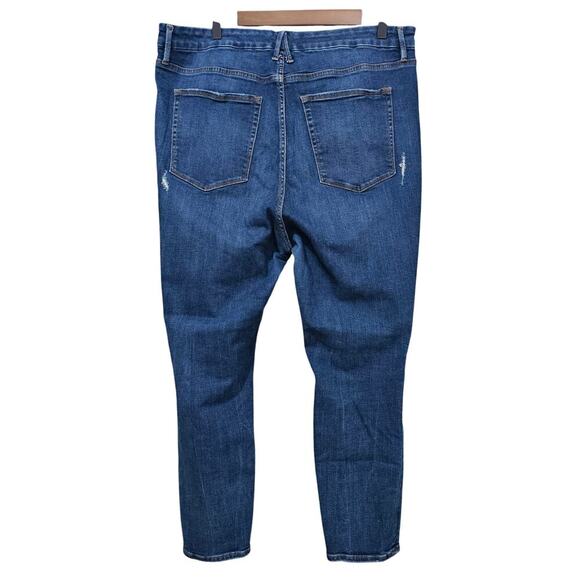 Good American Good Legs Crop Skinny Jeans Blue505 Size 20 - Picture 6 of 9